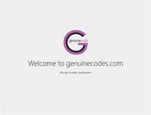 Tablet Screenshot of genuinecodes.com